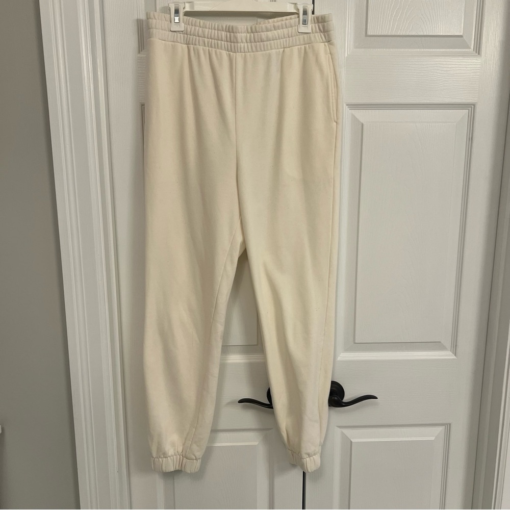 H&M cream sweatpants